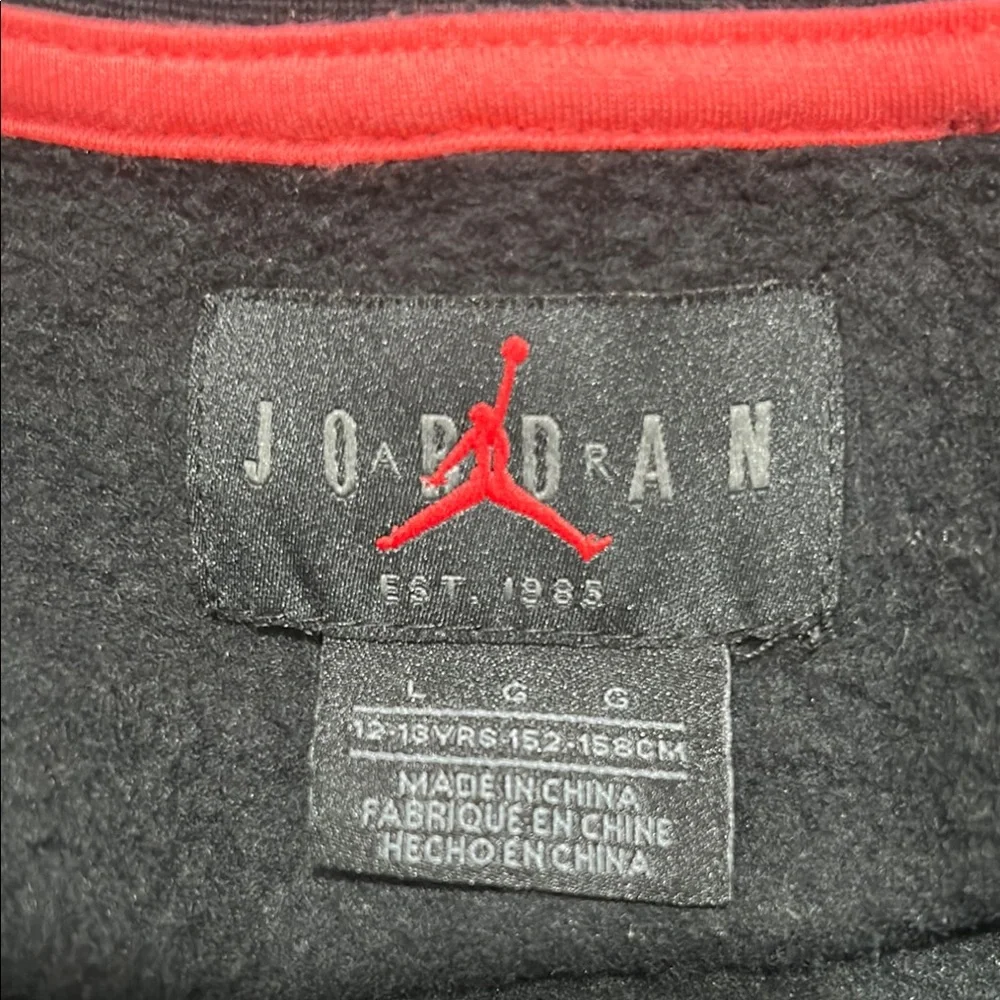 Air Jordan Black Long Sleeve Dress with Colorful Logo size L 12-13yrs GUC